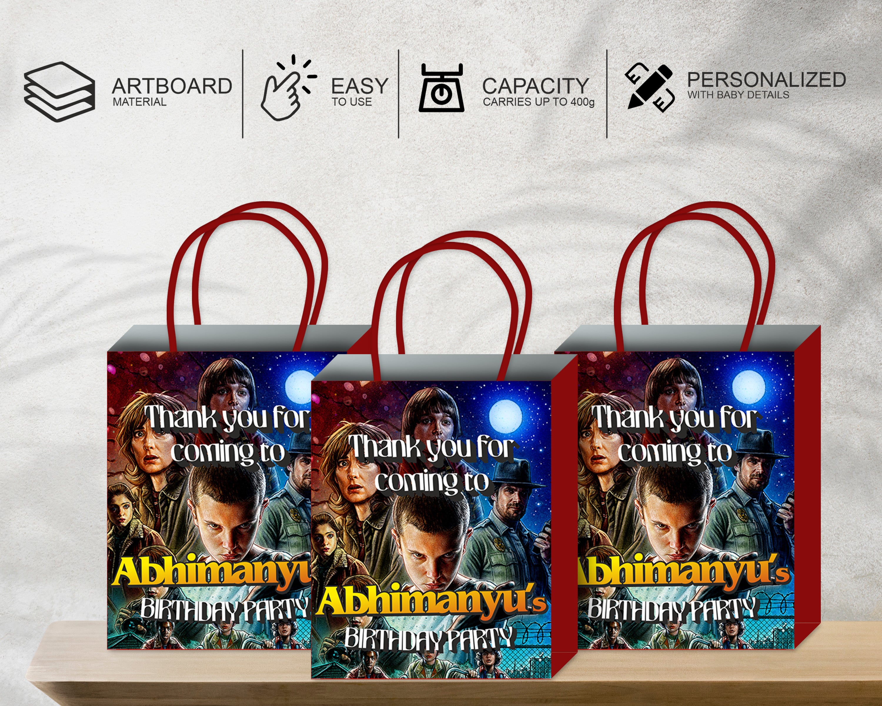 Stranger Things Theme Return Gift Bag - image 3 of 5 | Party Supplies India
