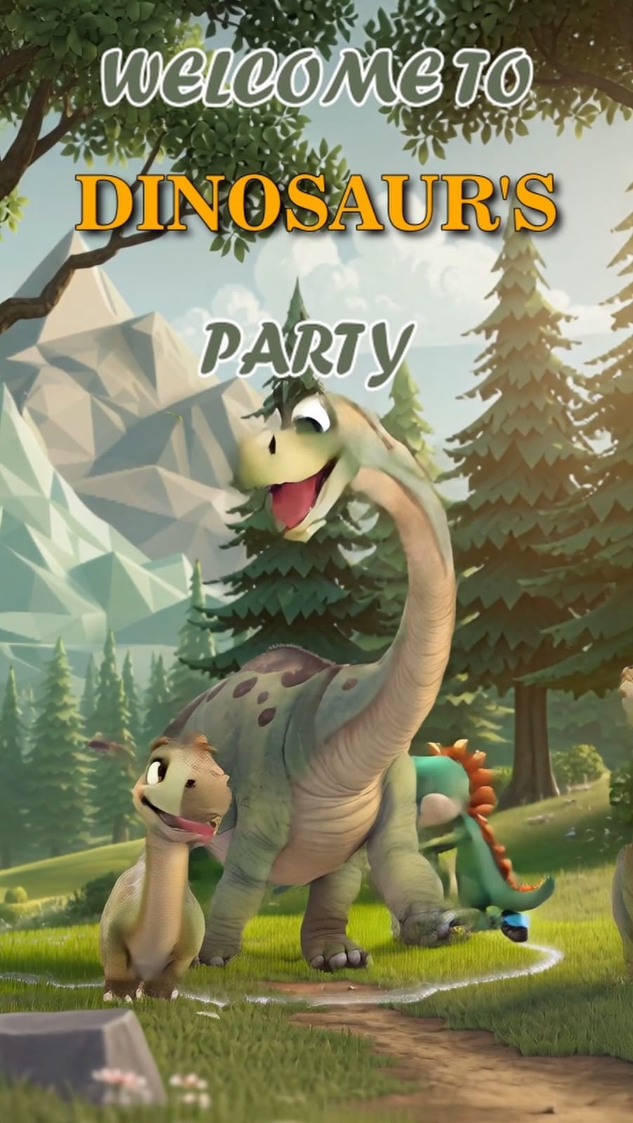 Dinosaur Theme E-Video Invite