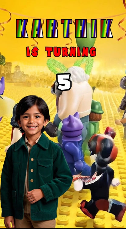 Lego Theme E-Video Invite