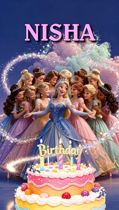 Princess theme video Invite