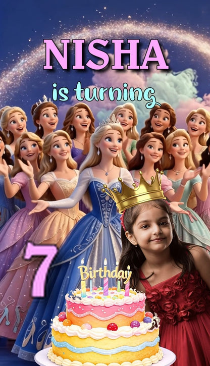 Princess theme video Invite