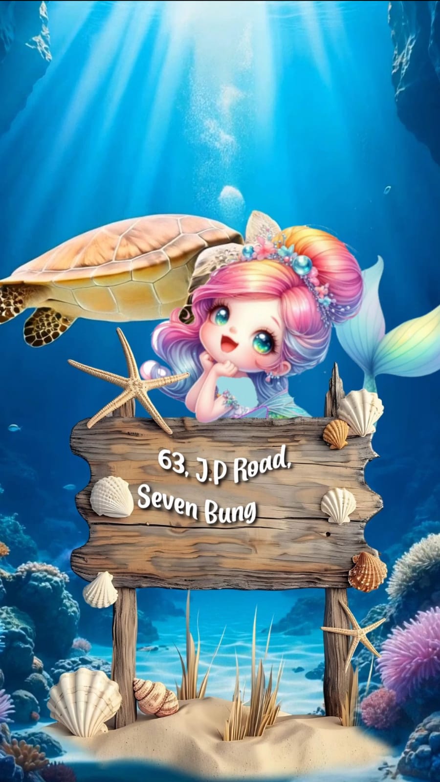 Mermaid  Theme E-Video Invite