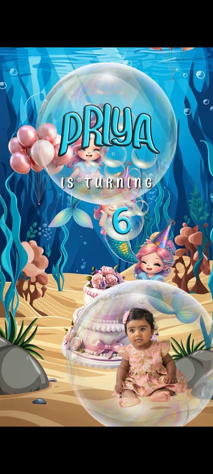 Mermaid  Theme E-Video Invite - image 2 of 3 | Party Supplies India