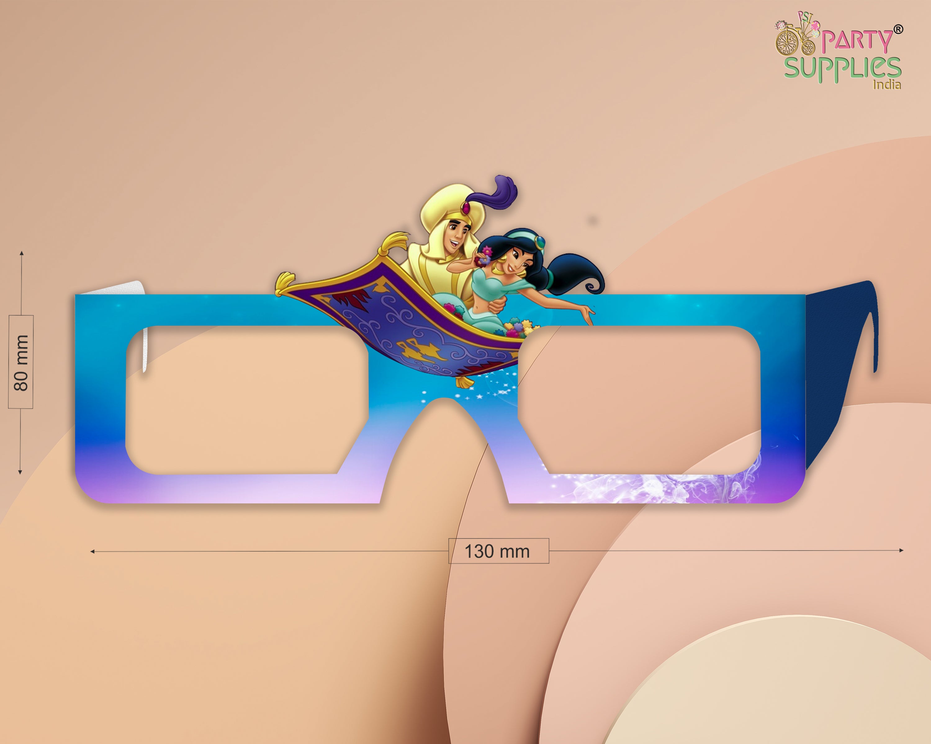 PSI Aladdin Theme Birthday Party Glasses