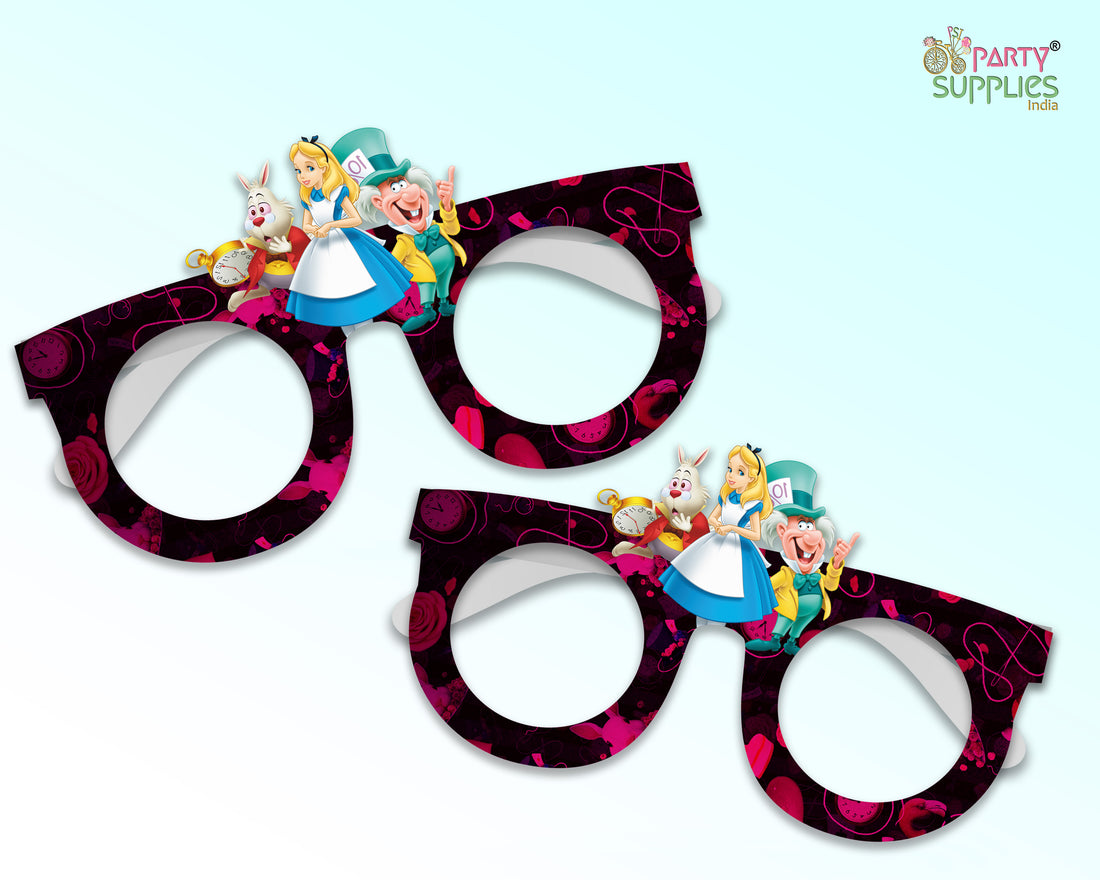 Alice In Wonderland theme Birthday Party glasses