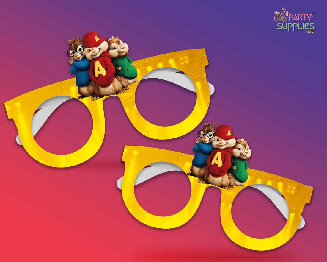 Alvin And Chipmunks theme Birthday Party glasses