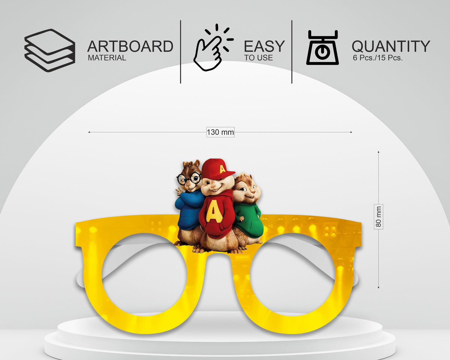 Alvin And Chipmunks theme Birthday Party glasses - image 3 of 8 | Party Supplies India