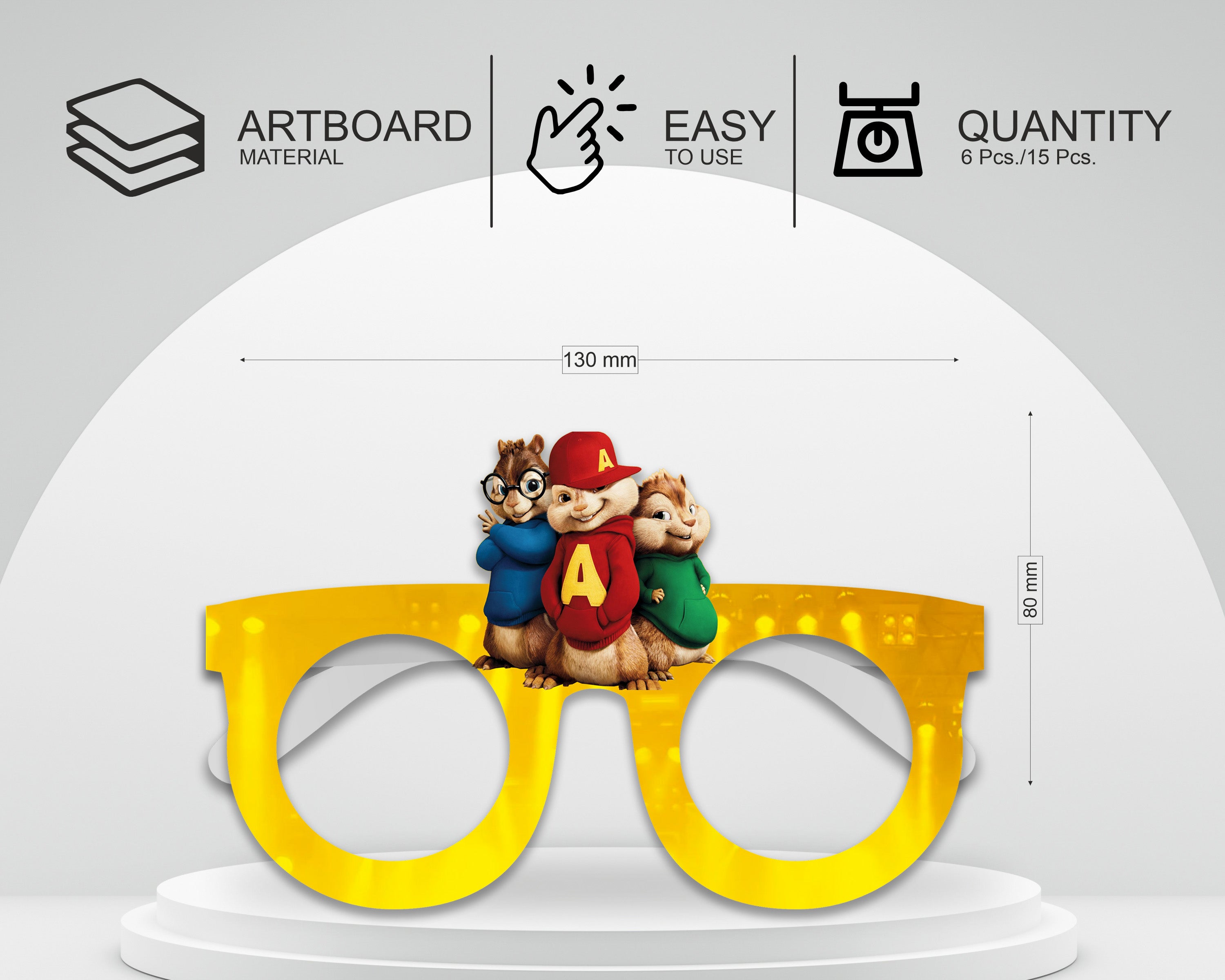 Alvin And Chipmunks theme Birthday Party glasses - image 3 of 8 | Party Supplies India