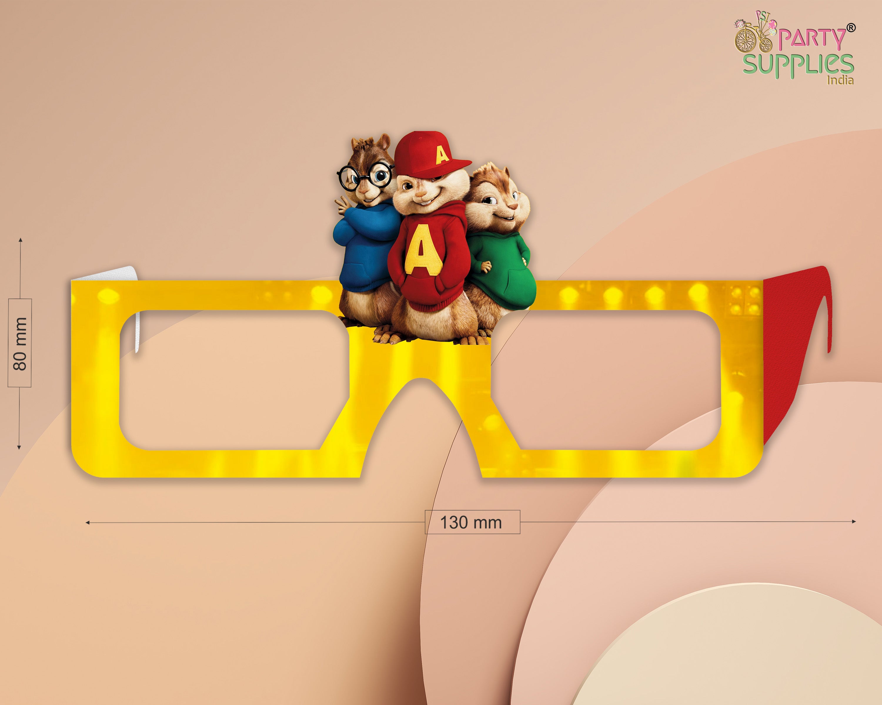 PSI Alvin And Chipmunks theme Birthday Party glasses