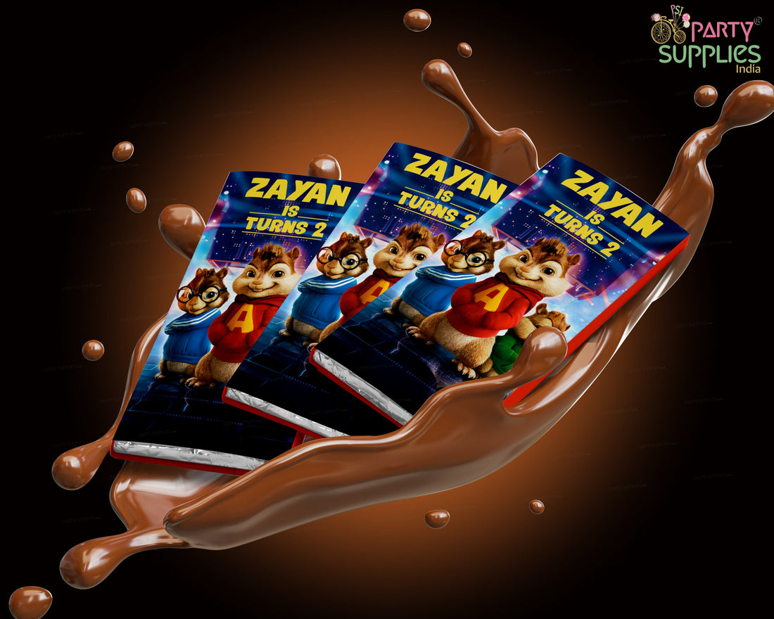 Alvin And Chipmunks Theme Home Made Chocolate Return Gifts
