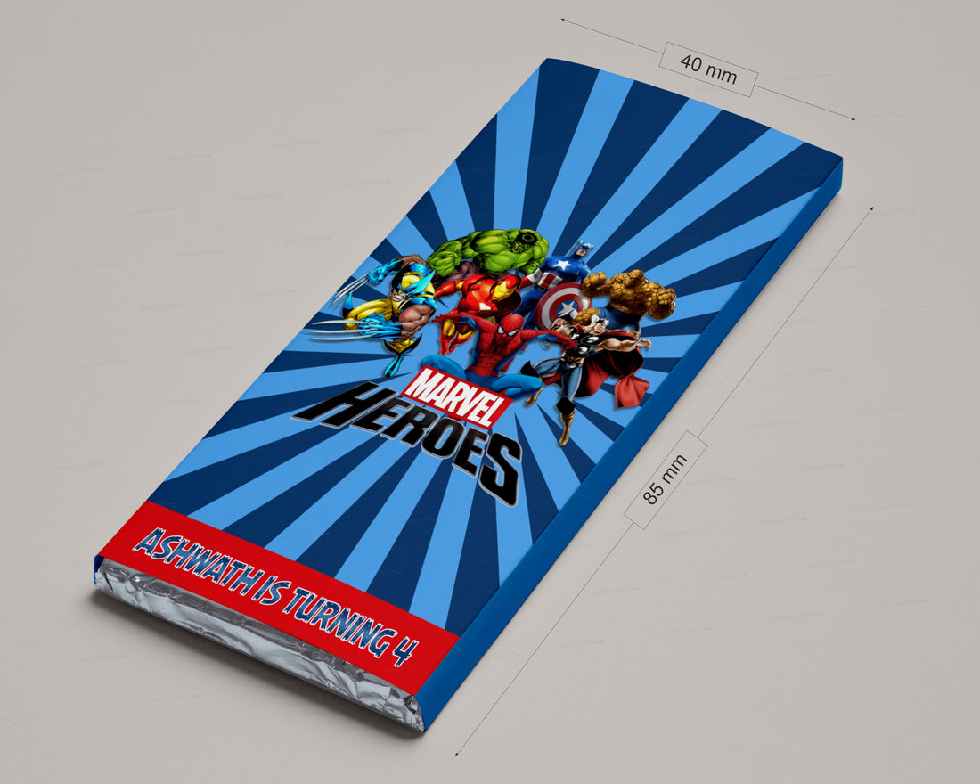 PSI Avengers Theme Home Made Chocolate Return Gifts