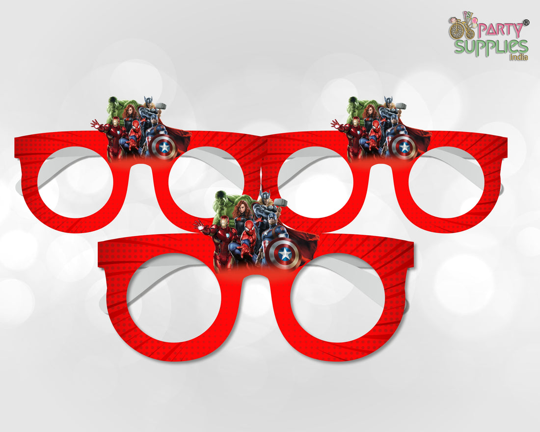Avengers Theme Birthday Party Glasses