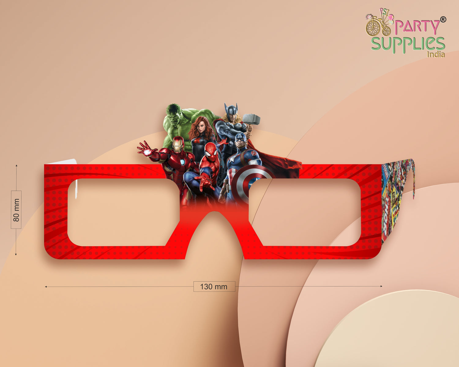 PSI Avengers Theme Birthday Party Glasses