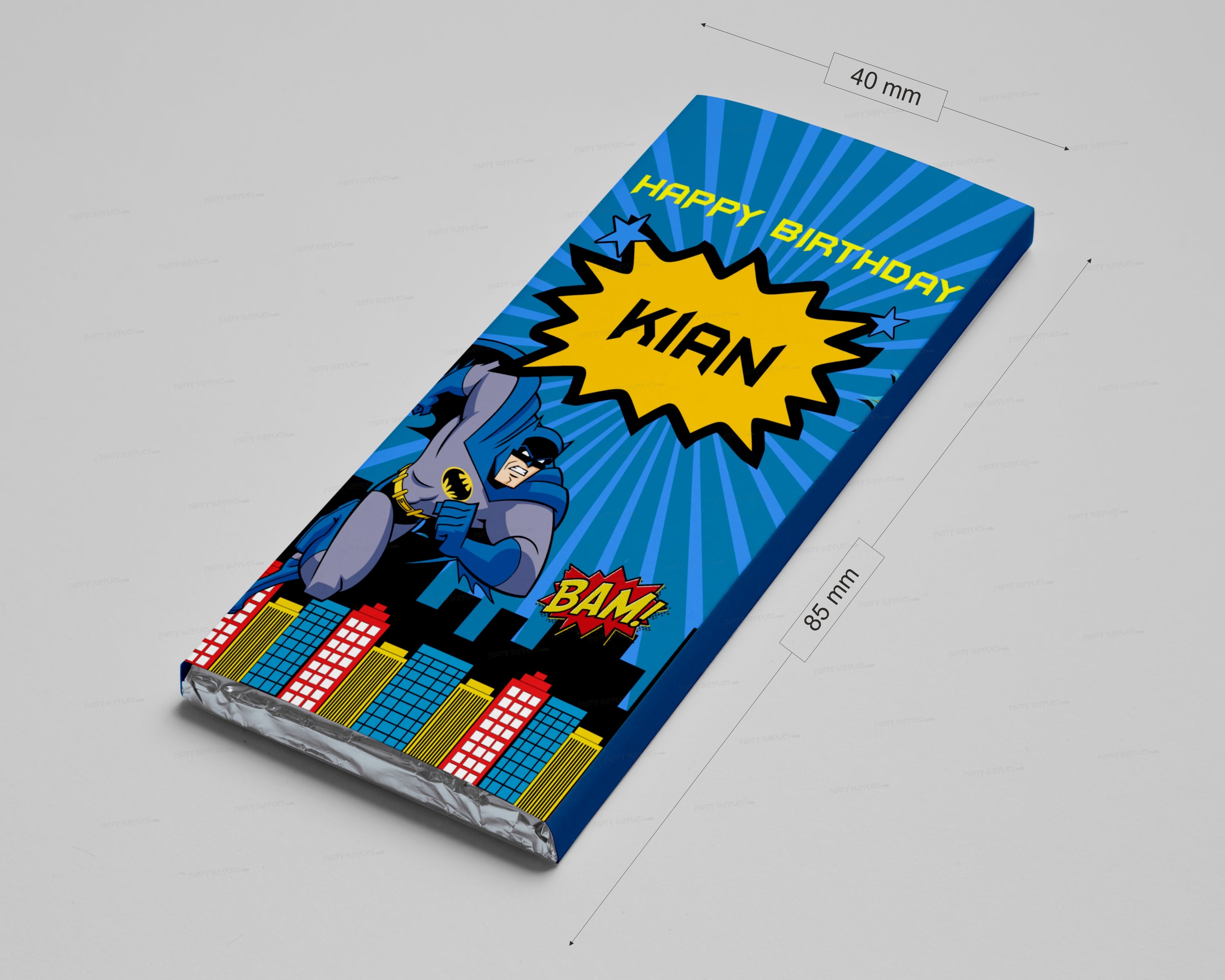 Batman Theme Home Made Chocolate Return Gifts