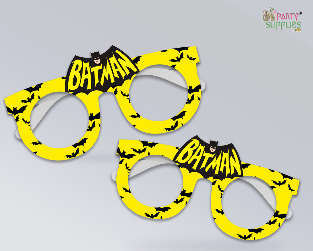 Batman Theme Birthday Party Glasses