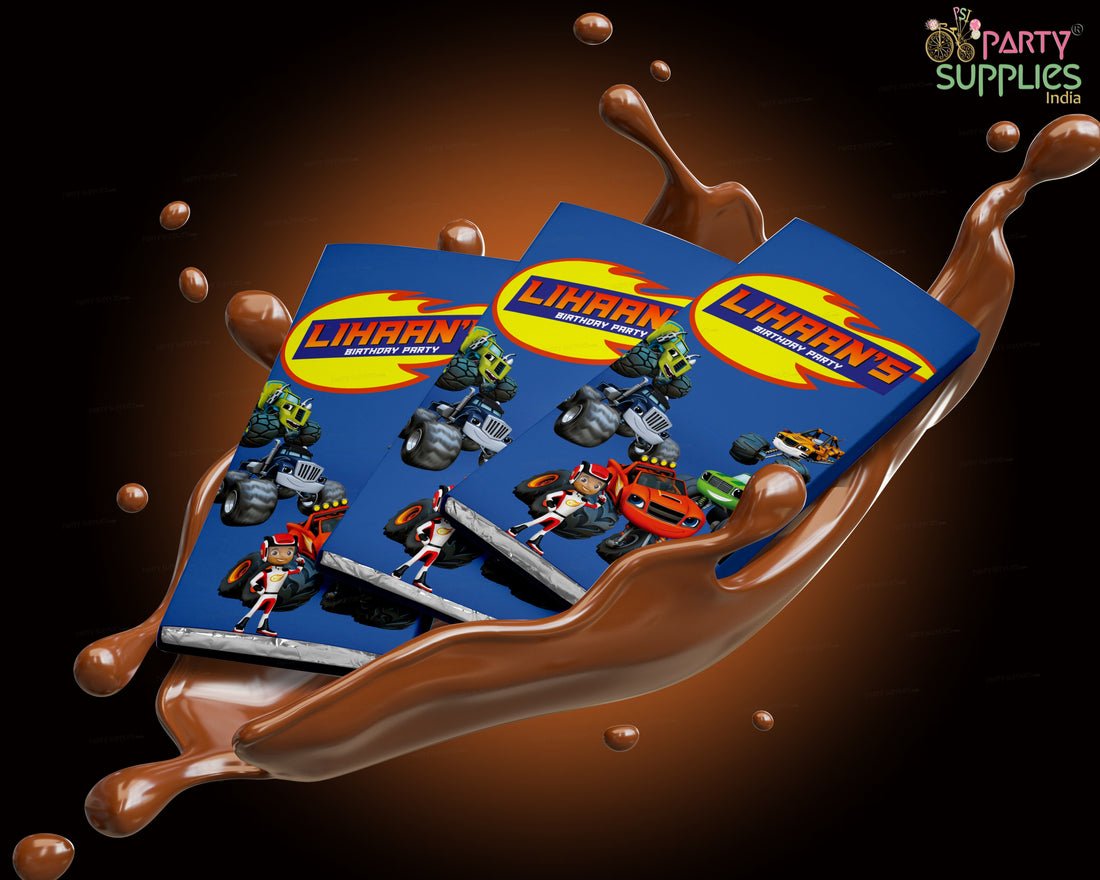PSI Blaze And The Monster Machines Theme Home Made Chocolate Return Gifts