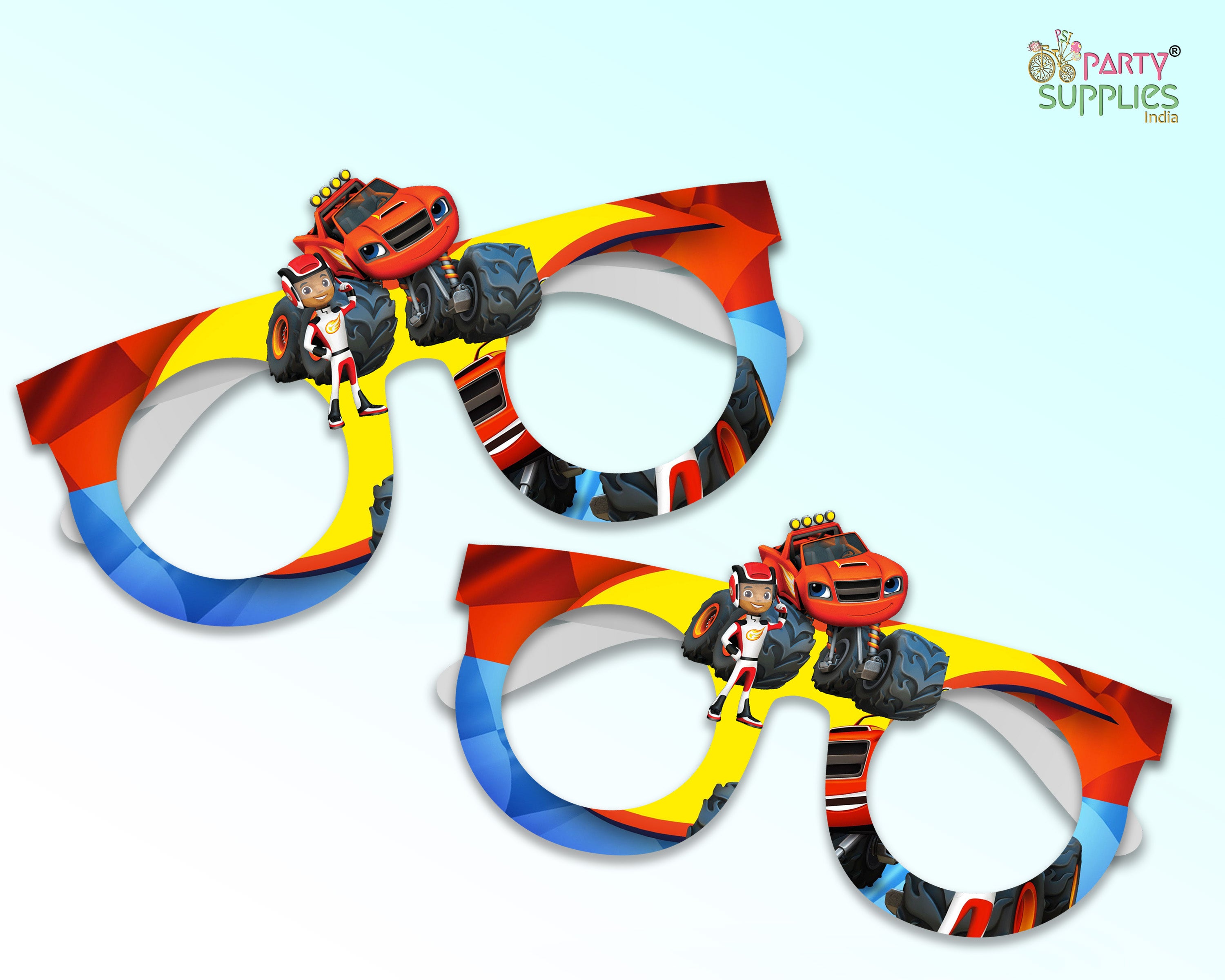 Blaze And The Monster Machines theme Birthday Party glasses