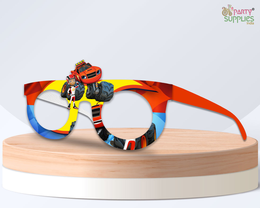 PSI Blaze And The Monster Machines theme Birthday Party glasses