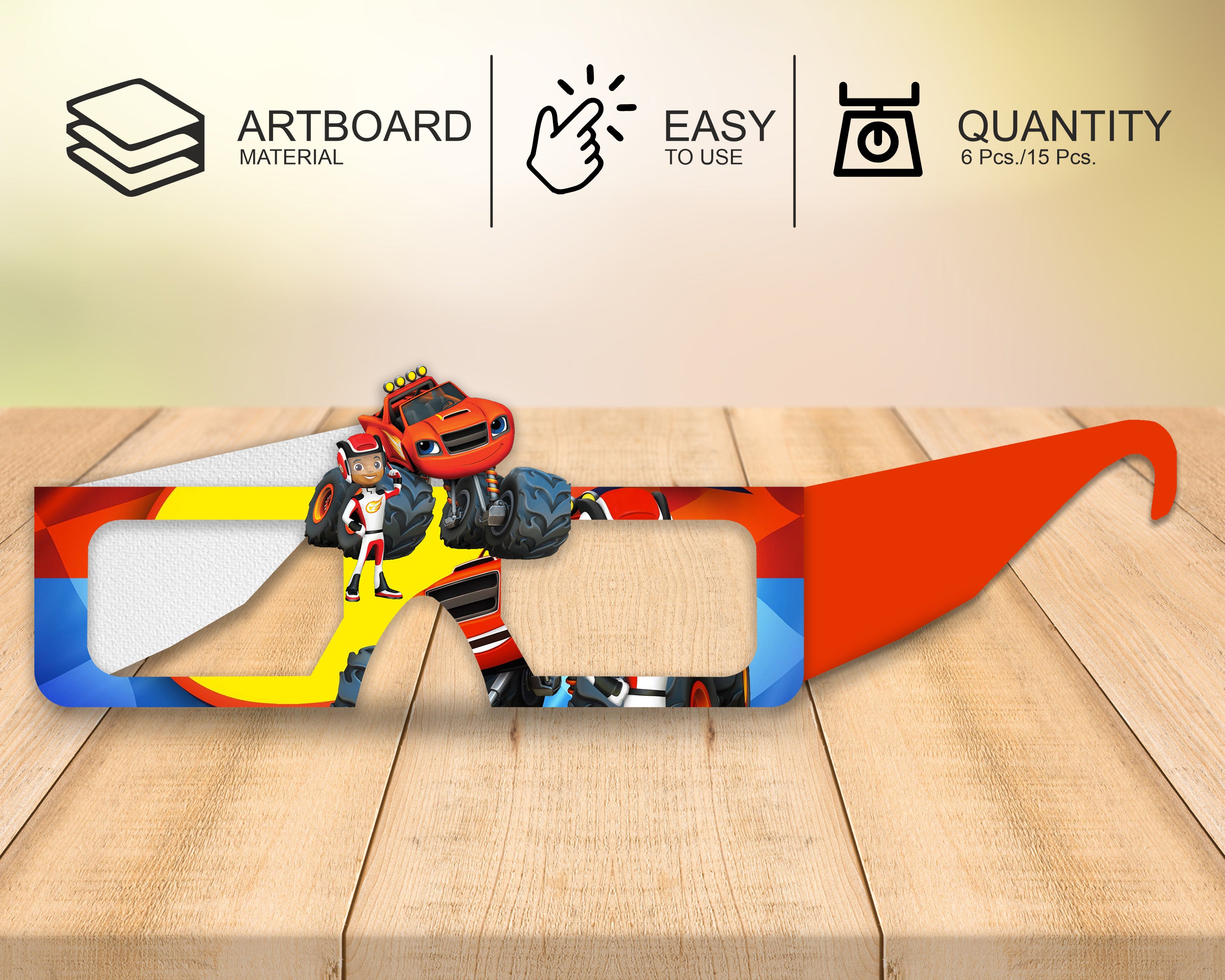 Blaze And The Monster Machines theme Birthday Party glasses