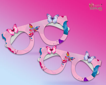 Butterfly theme Birthday Party glasses