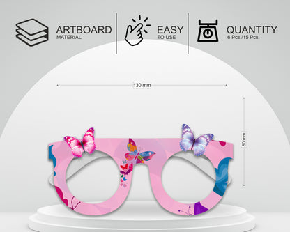 PSI Butterfly theme Birthday Party glasses