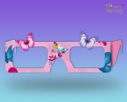 Butterfly theme Birthday Party glasses