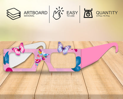 Butterfly theme Birthday Party glasses