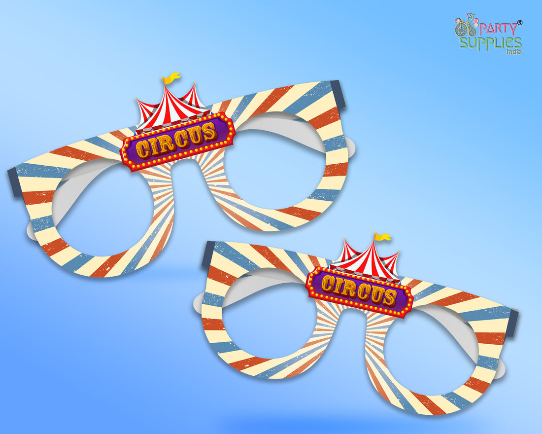 Circus theme Birthday Party glasses