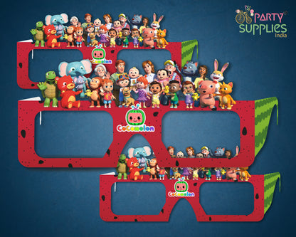 Cocomelon Boy theme Birthday Party glasses