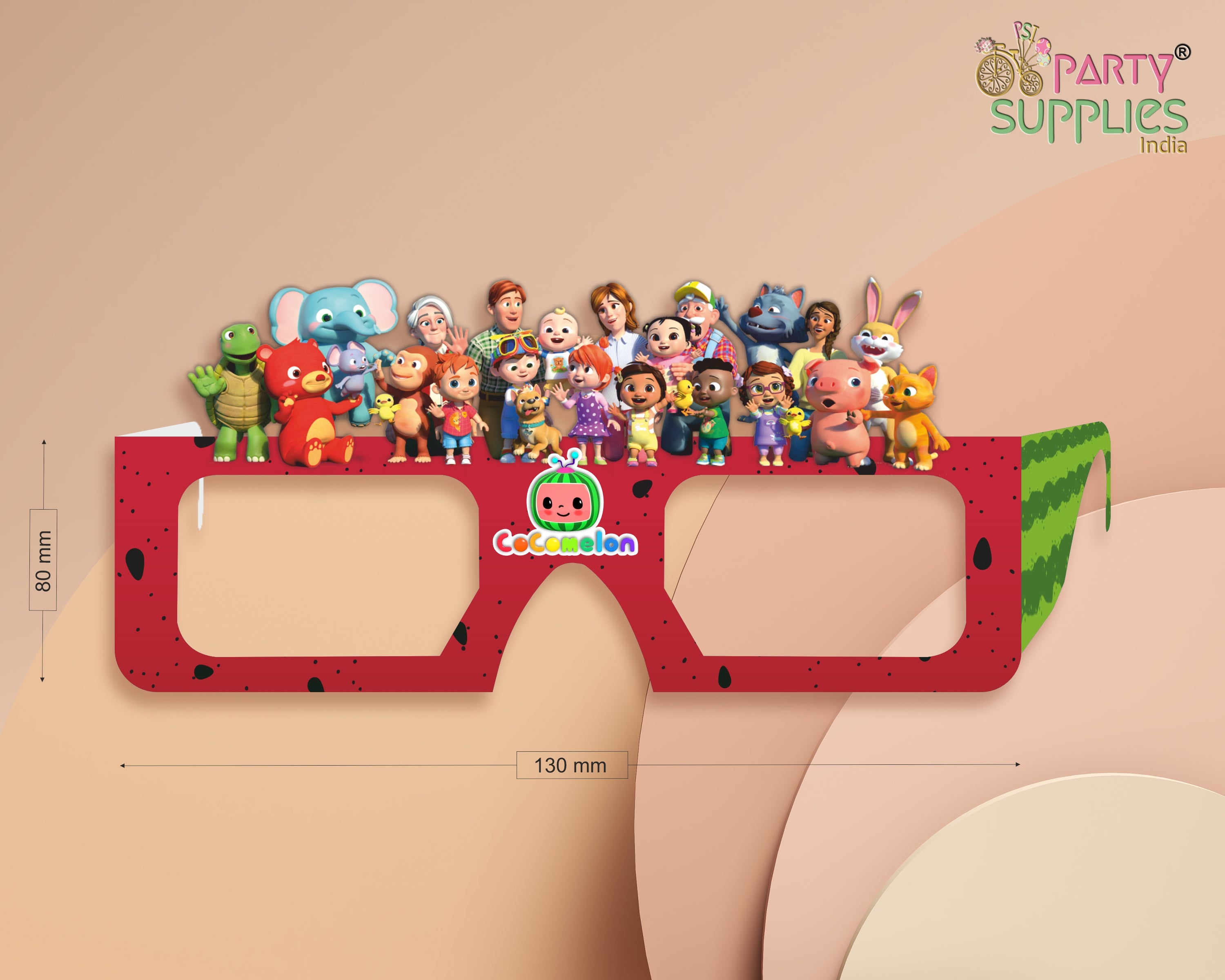 Cocomelon Boy theme Birthday Party glasses
