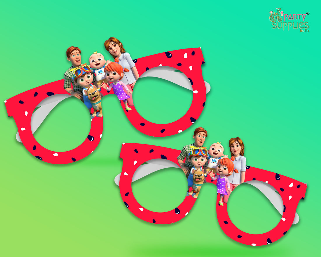 PSI Cocomelon Girl theme Birthday Party glasses