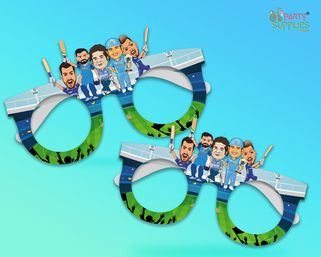Cricket theme Birthday Party glasses