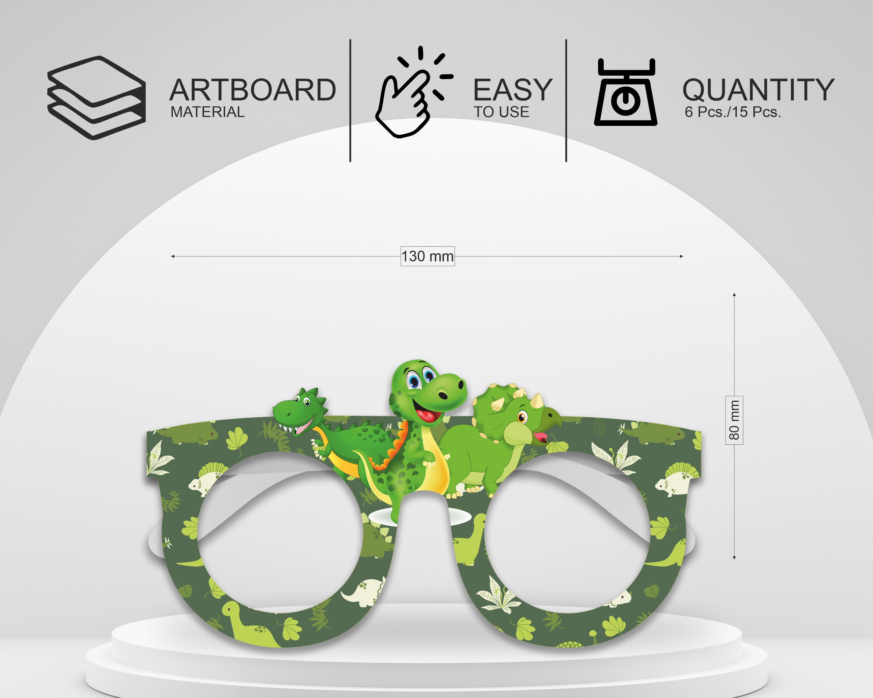 Dinosaur theme Birthday Party glasses