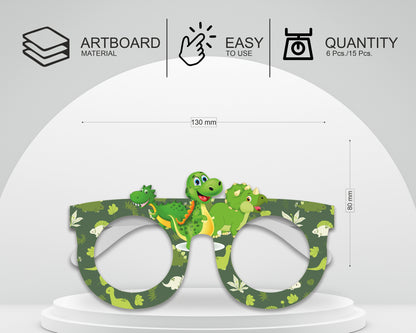 Dinosaur theme Birthday Party glasses