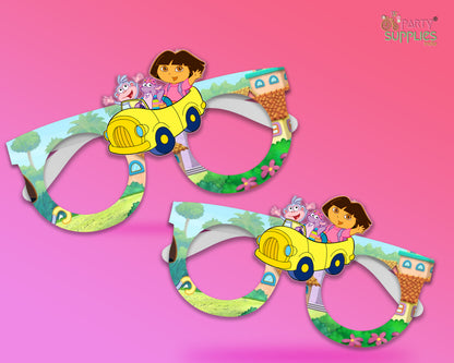 Dora theme Birthday Party glasses