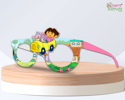 Dora theme Birthday Party glasses