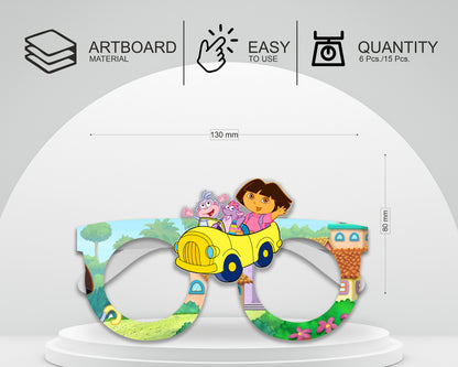 Dora theme Birthday Party glasses