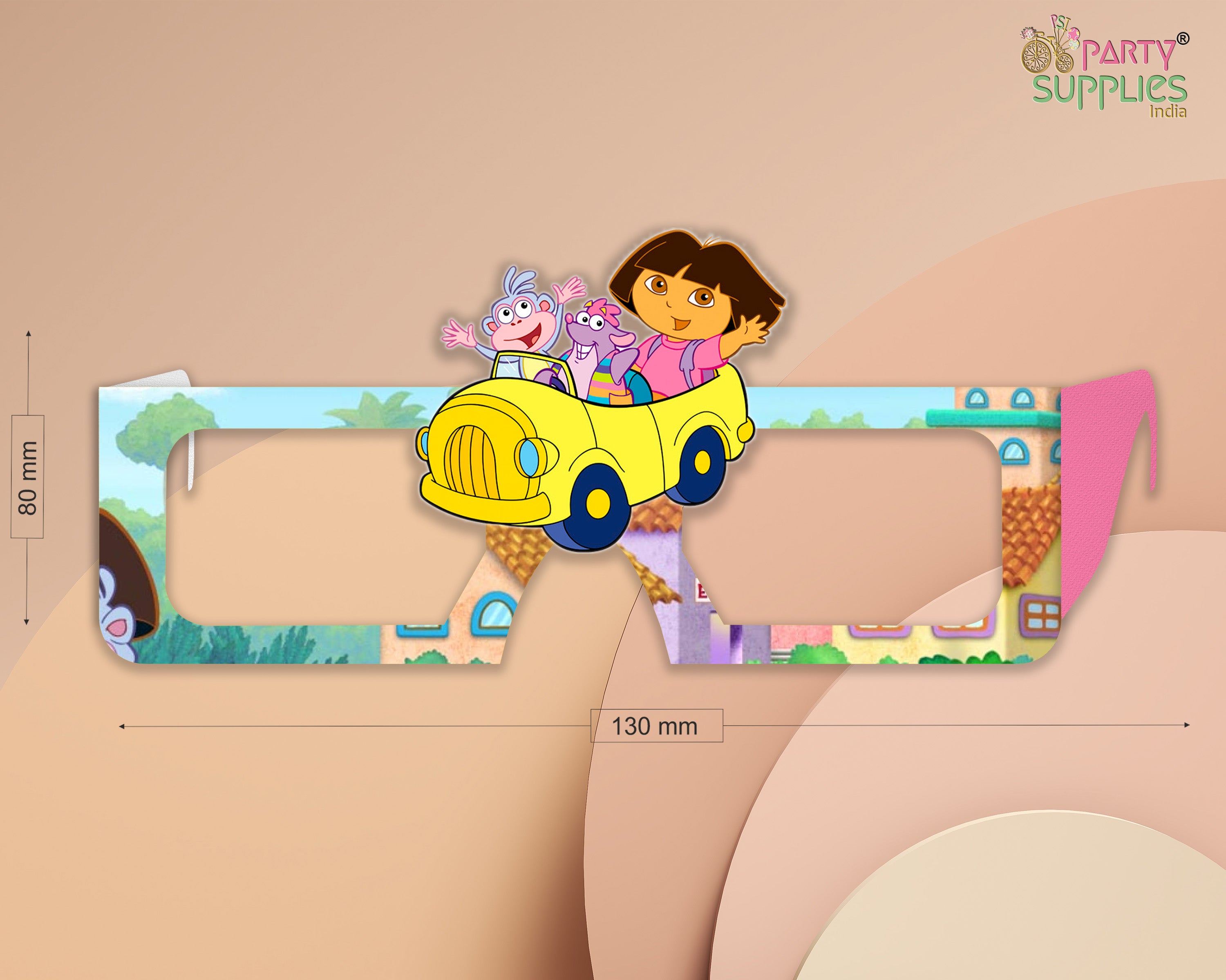 Dora theme Birthday Party glasses