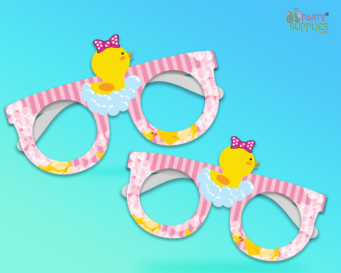 Duck Girl theme Birthday Party glasses