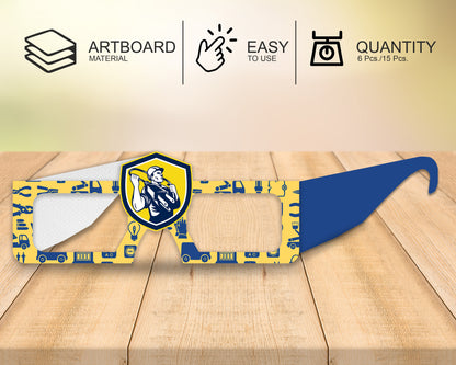 Electrician Theme Birthday Party glasses