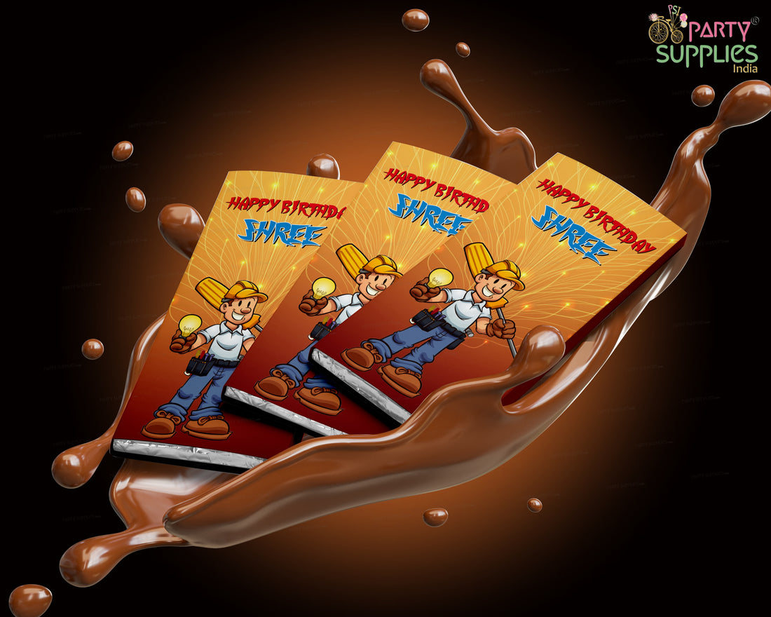 Electrician Theme Home Made Chocolate Return Gifts