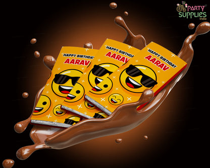 Emoji Theme Home Made Chocolate Return Gifts