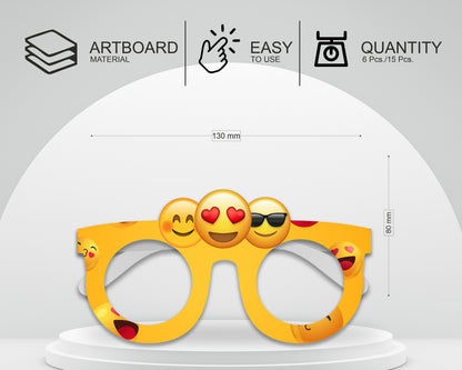 Emoji Theme Birthday Party glasses