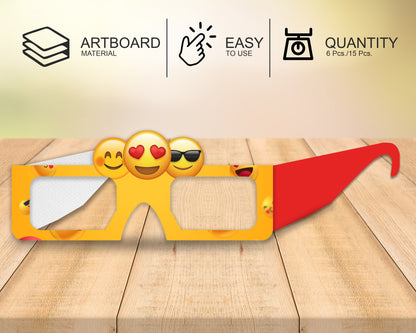 Emoji Theme Birthday Party glasses