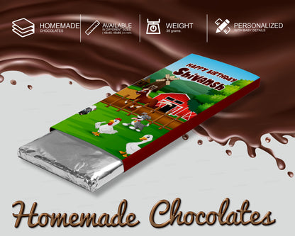 Farm Theme Home Made Chocolate Return Gifts