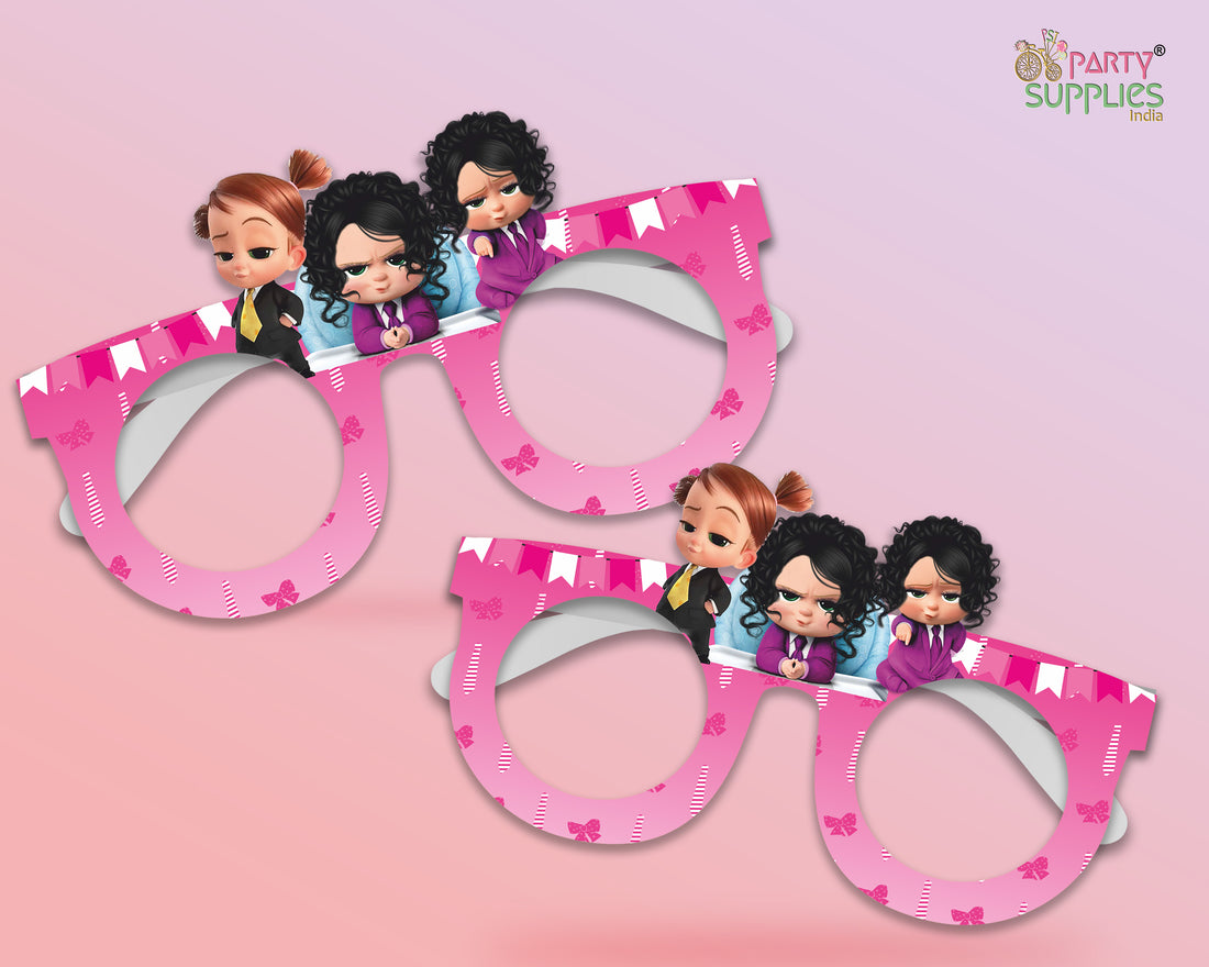 Girl Boss Baby theme Birthday Party glasses