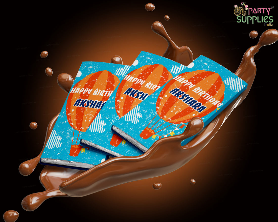 Hot Air Girl Theme Home Made Chocolate Return Gifts