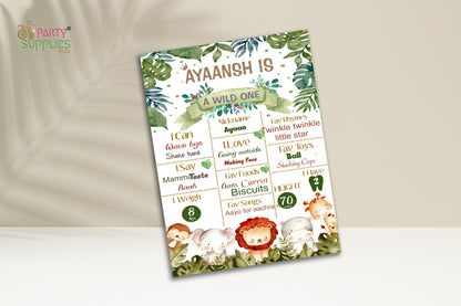 Jungle Theme Personalized Chalk Board