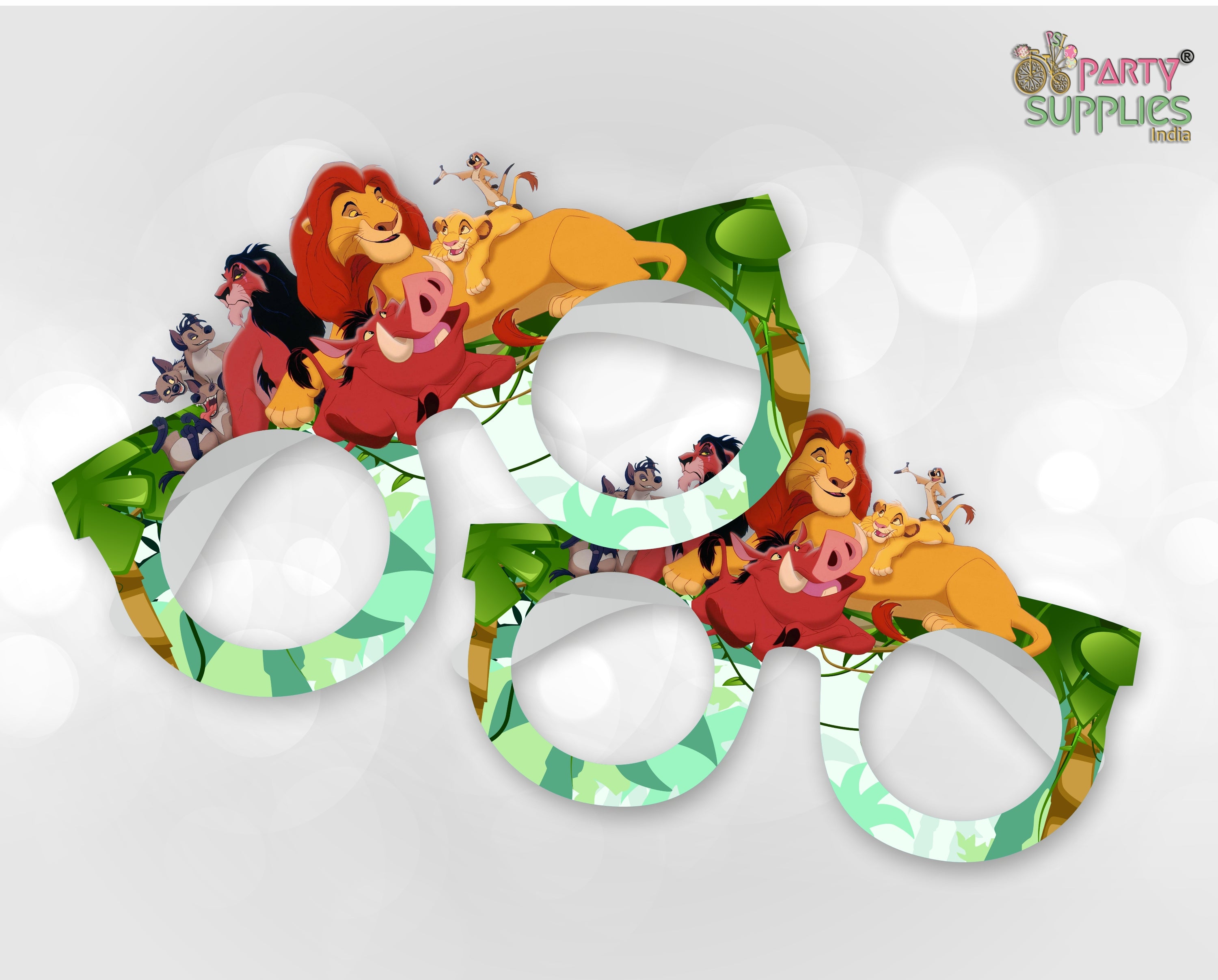 PSI Lion King theme Birthday Party glasses