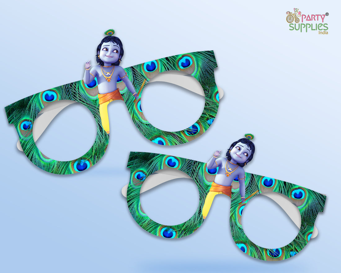 Little Krishna theme Birthday Party glasses